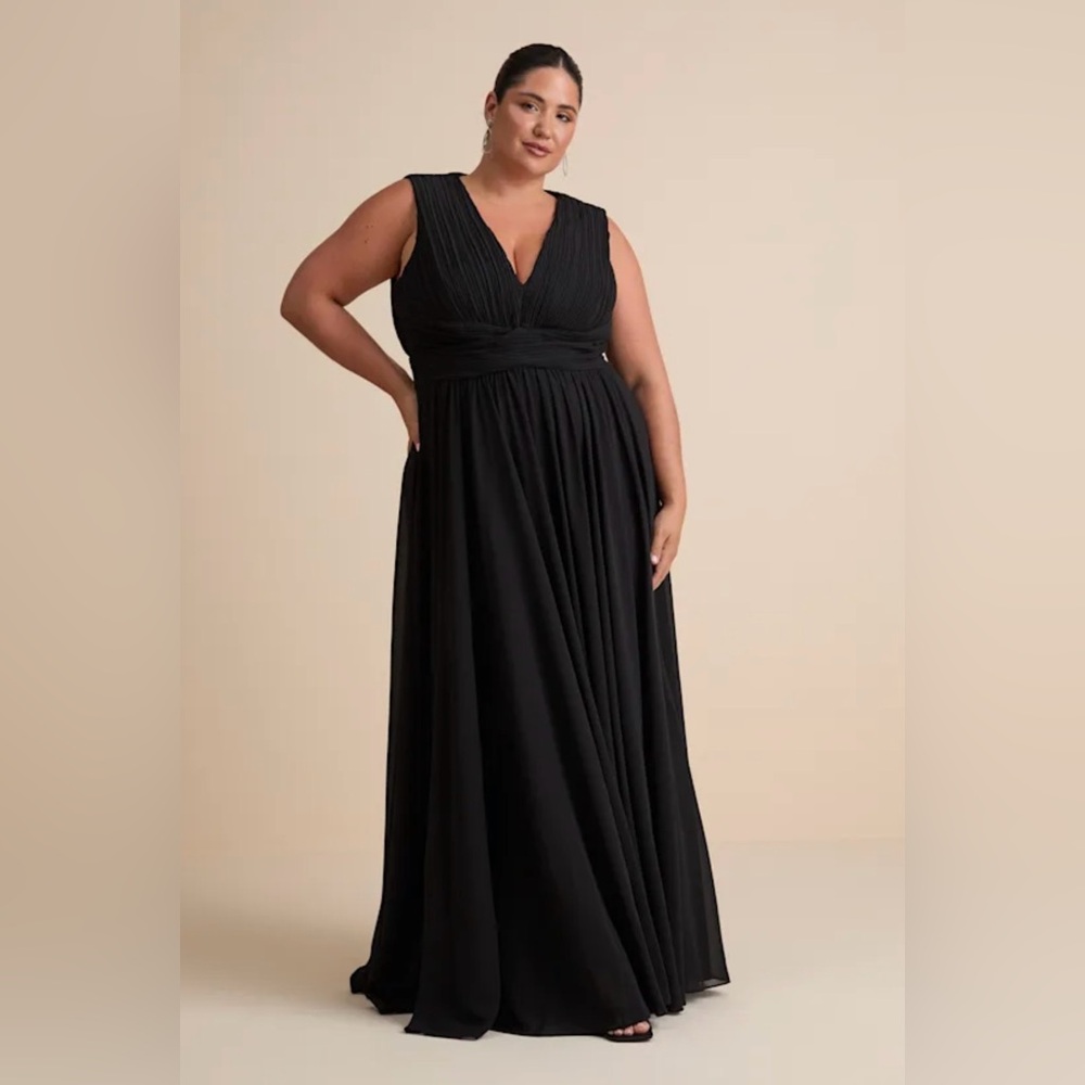 Lulus Vivid Imagination Black Cutout Maxi Dress 2X NWT
